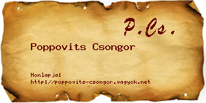 Poppovits Csongor névjegykártya